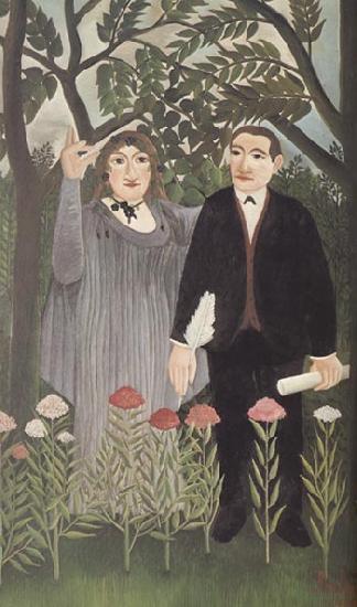 Henri Rousseau Portrait of Guillaume Apollinaire and Marie Laurencin with Poet's Narcissus Germany oil painting art
